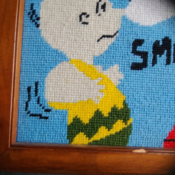 Set 3- Vintage Needlepoint Snoopy Charlie Brown F - Picture 4 of 14
